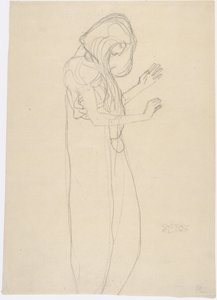 Figura femminile in piedi verso destra da Gustav Klimt
